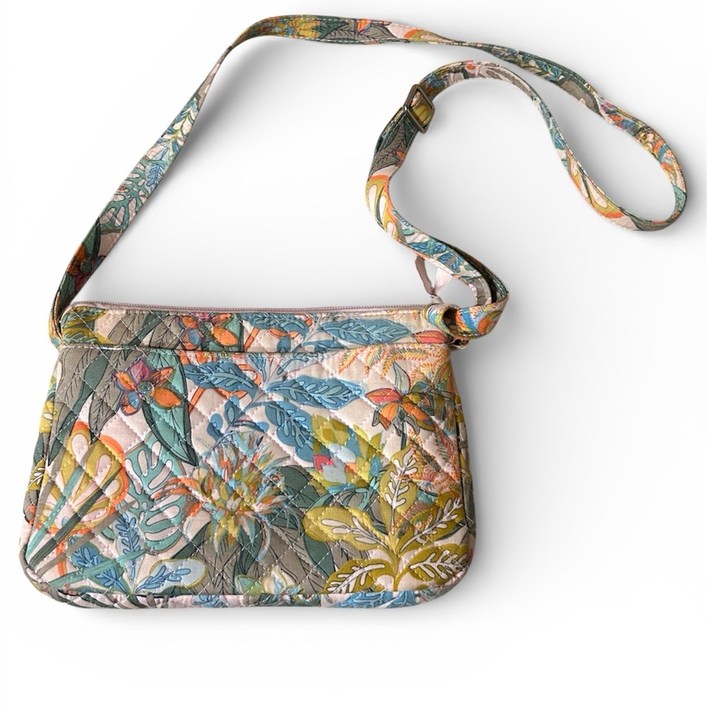 Vera Bradley Rain Forest Canopy Crossbody Bag Purse Bright Tropical